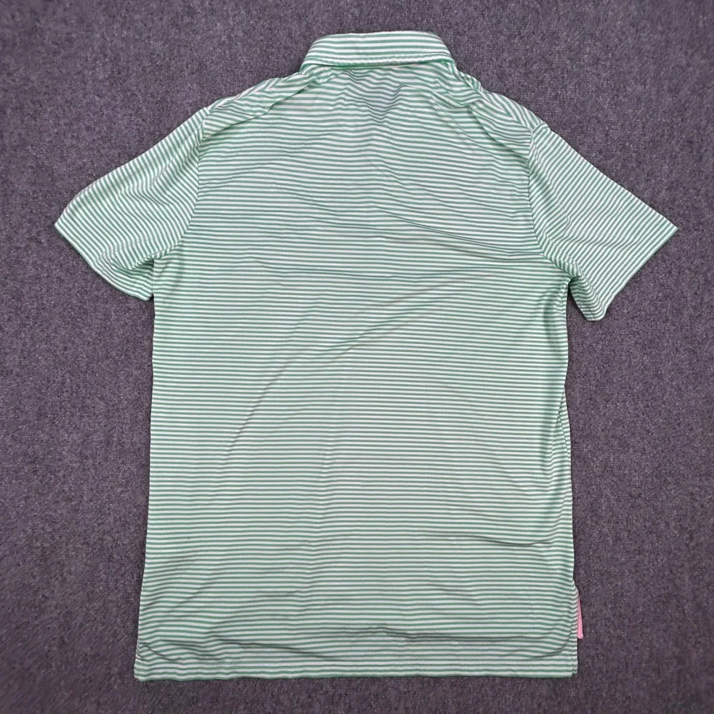 RLX Ralph Lauren Polo Shirt Mens‎ XL Green White Stripe Golf Wicking Comfort